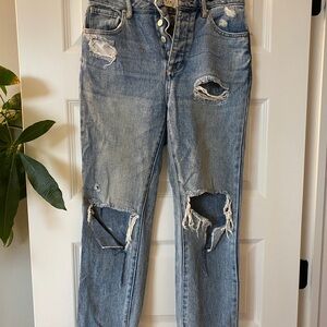 PacSun Light Blue Distressed Boyfriend Jeans